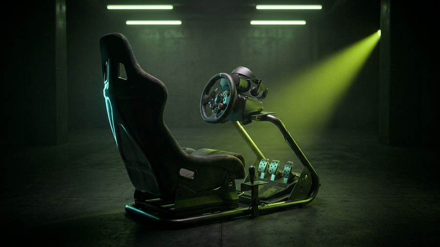 VR racing simulator rig